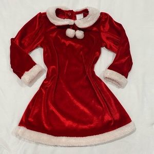 Girls Christmas dress red and white size size 4t